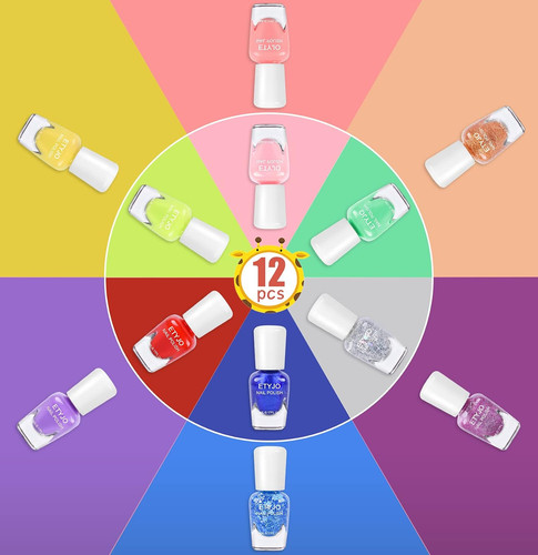 Kids rainbow nail polish - kids, set